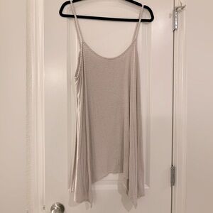 LOGO layers Asymmetrical Striped Tank Top Size 1X Plus Size XXL Flowy Cami